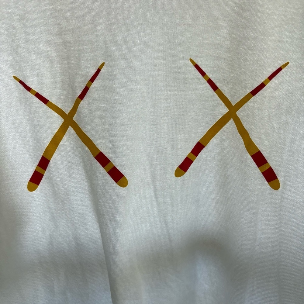 ORIGINAL FAKE sz 3 US sz M White XX Tee Tshirt Medicom Toy KAWS - Picture 6 of 9